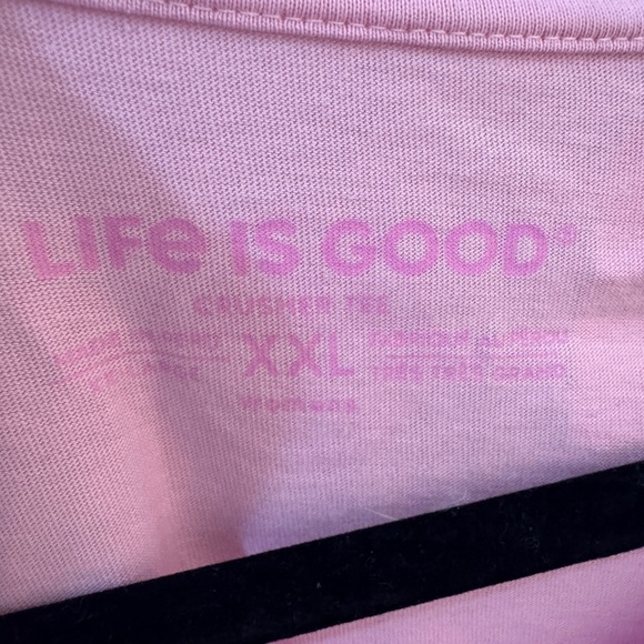 Life is good Women’s Pink I Go Both Ways Wine T-shirt Size XXL - Picture 2 of 3